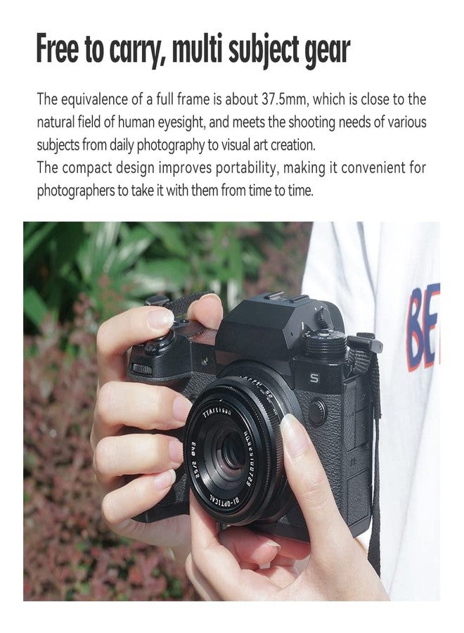 TTArtisan 25mm F2 Wide-Angle APS-C Camera Lens Large Aperture Manual Fixed Lens for Sony E Mount Cameras A6300 A6400 A6500 A6600 NEX-5 NEX-7 NEX5C A7lll A7Rll A7Rlll A7RlV A7SII A7SIII A9 - Image 4